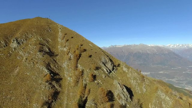 Aerial 4k - Valgerola (IT) - Vista aerea del Monte Rosetta
