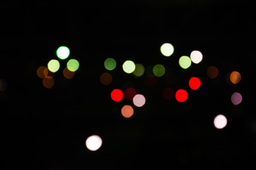 Night lights of big city, bokeh as a background