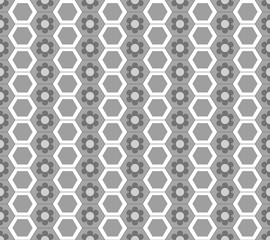 Honeycomb gray, seamless pattern