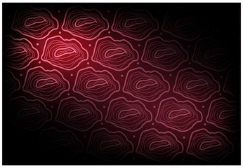 Red Vintage Wallpaper with Tree Rings Background