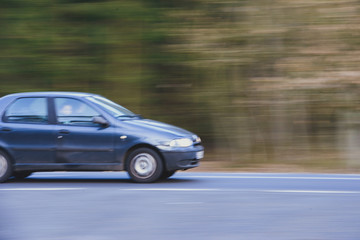 Fototapeta na wymiar fast cars on highway