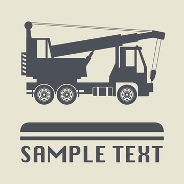 Truck icon or sign, vector illustration