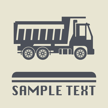 Truck icon or sign, vector illustration