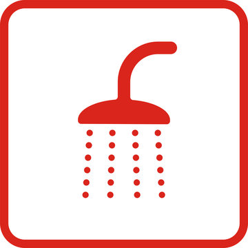 shower room icon, for milling and engraving