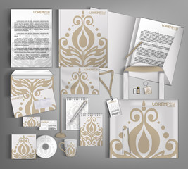 Corporate Identity set with abstract pattern.