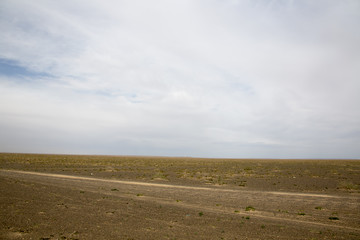 Straße durch die Wüste Gobi - Mongolei