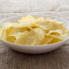 Crunchy delicious potato chips 