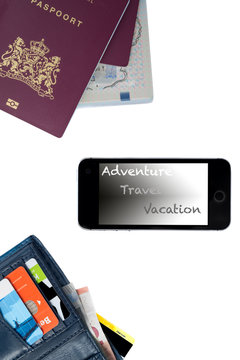 Visa in passport. Travel concept. Preparation for a travel.