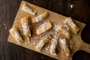 Kurdish Pastry with caster sugar / Kurt Boregi.