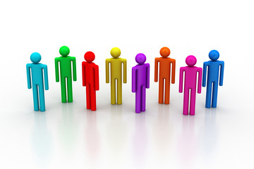Different peoples in a team