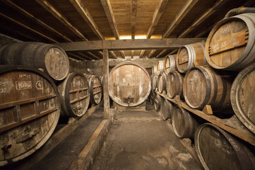 Francia,Guascogna,cantina di distillato Armagnac.