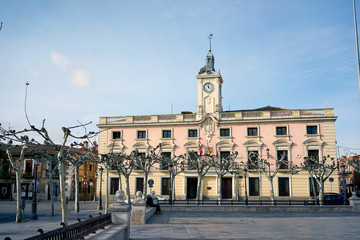 Naklejka premium streets, monuments and old buildings of the town of Alcala de He