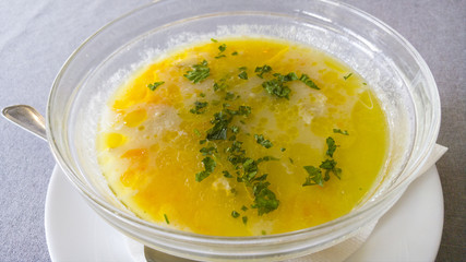 Classic chicken noodle soup