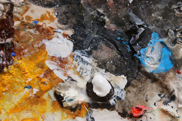 The color palette and mold. Abstract background.