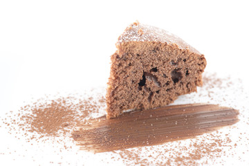 Cocoa Cake on white background