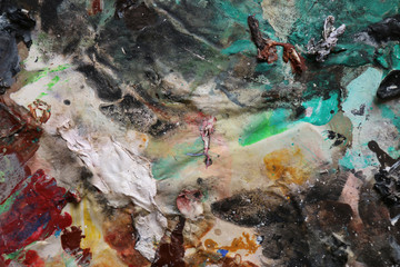 The color palette and mold. Abstract background.