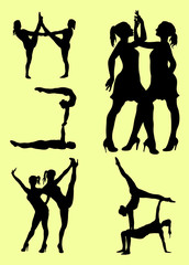 Dance silhouette. Good use for symbol, logo, web icon, sign, or any design you want.