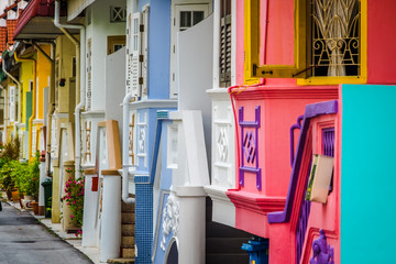 Colorful houses in Singapore