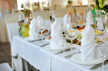 wedding banquet in restaurant
