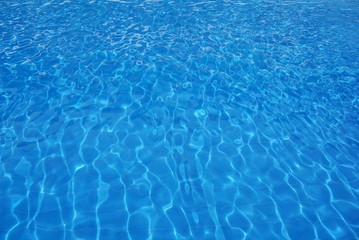 blue water reflex in swimming pool