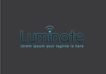 Concept of illuminate logo, web services