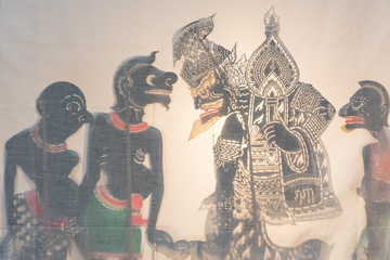 southern thai shadow play figure made from cow hide