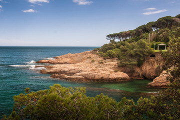Obraz premium A beautiful coastal landscape of Mediterranean sea in Spain