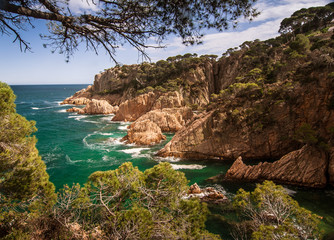 Obraz premium A beautiful coastal landscape of Mediterranean sea in Spain