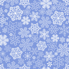 Vector seamless pattern with snowflakes.