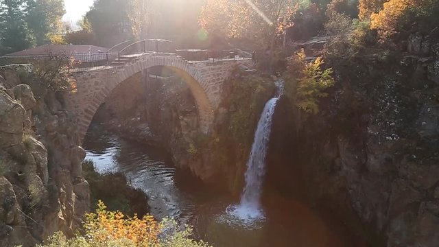 Day in Clandras bridge and waterfall in Usak 2016