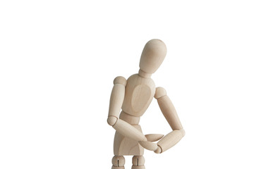 Wooden mannequin with holding pose