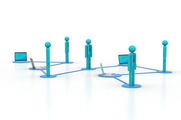 Social network and media concept