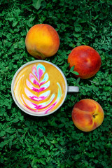Obraz na płótnie Canvas Coffee with color pattern