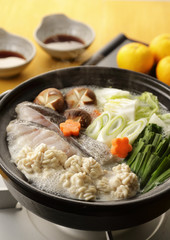 たち鍋　Soft roe hot pot