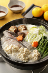 たち鍋　Soft roe hot pot