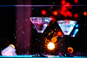 colourful cocktail with splashes