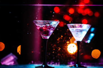 colourful cocktail with splashes