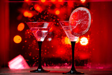 colourful cocktail with splashes