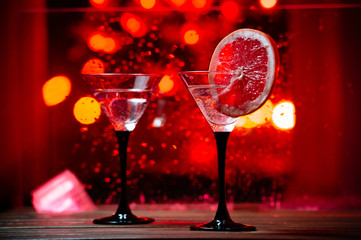 colourful cocktail with splashes