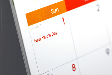 desktop calendar blank schedule of 1 january 2017