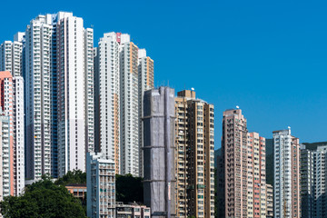 Fototapeta na wymiar Residential building,Real estate in Hong Kong