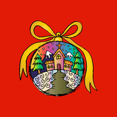 Illustration of Christmas Ball
