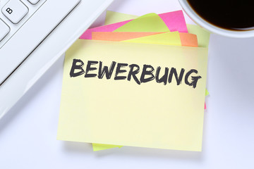 Bewerbung Bewerben Jobs Job Arbeit Jobsuche Business Schreibtisc