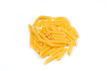 Pasta on a white background