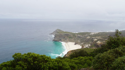 Kap der Guten Hoffnung/Blick auf das Kap der Guten Hoffnung vom Cap Point aus, Felsenlandschaft an der Atlantikküste der Kap-Halbinsel in Südafrika 