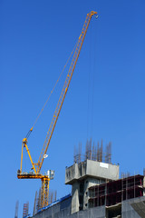 construction site building industry with machinery crane
