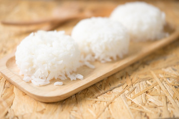 White steamed rice