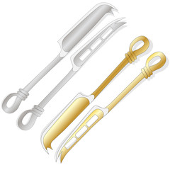 cheese knife isolated on white background