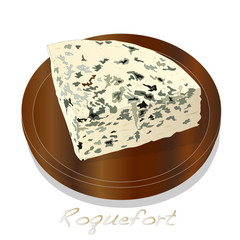 Blue roquefort cheese isolated