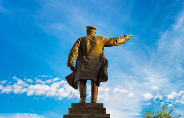 ASTRAKHAN,RUSSIA/SEPTEMBER 17,2016: The monument of Kirov in cen